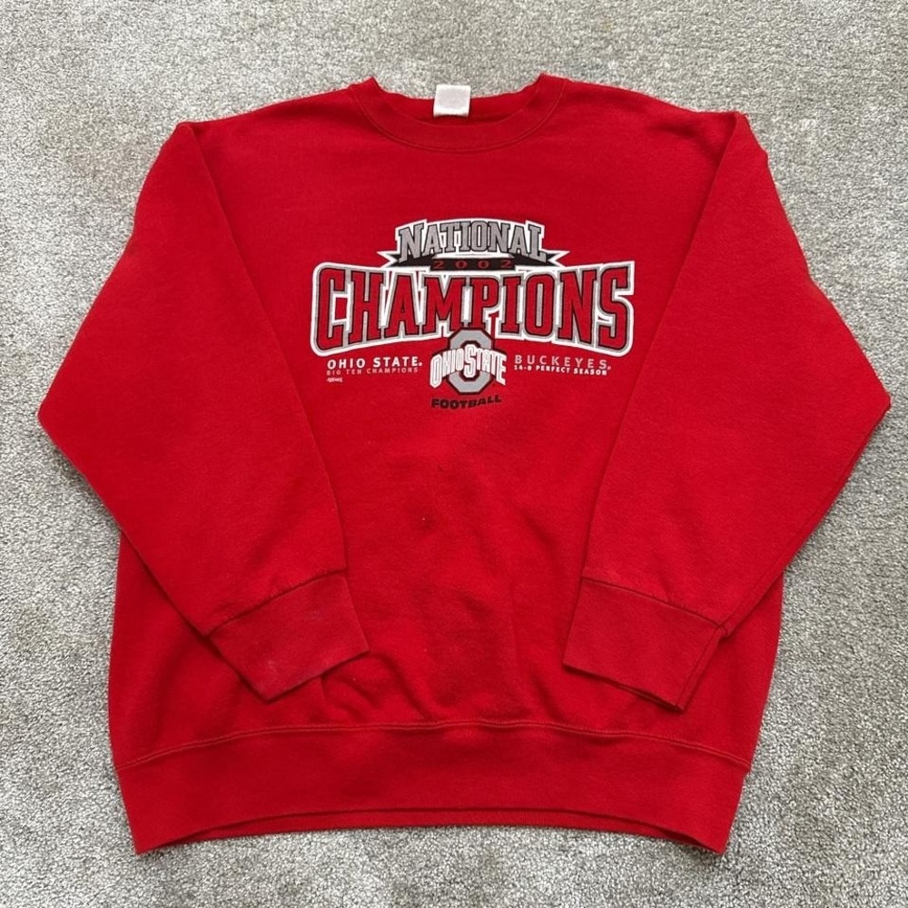 2002 Ohio State Buckeyes Undefeated Champions Hanes Hoodie XL NCAA